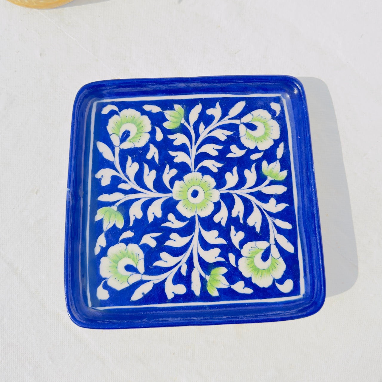 Blue Pottery Square Tray